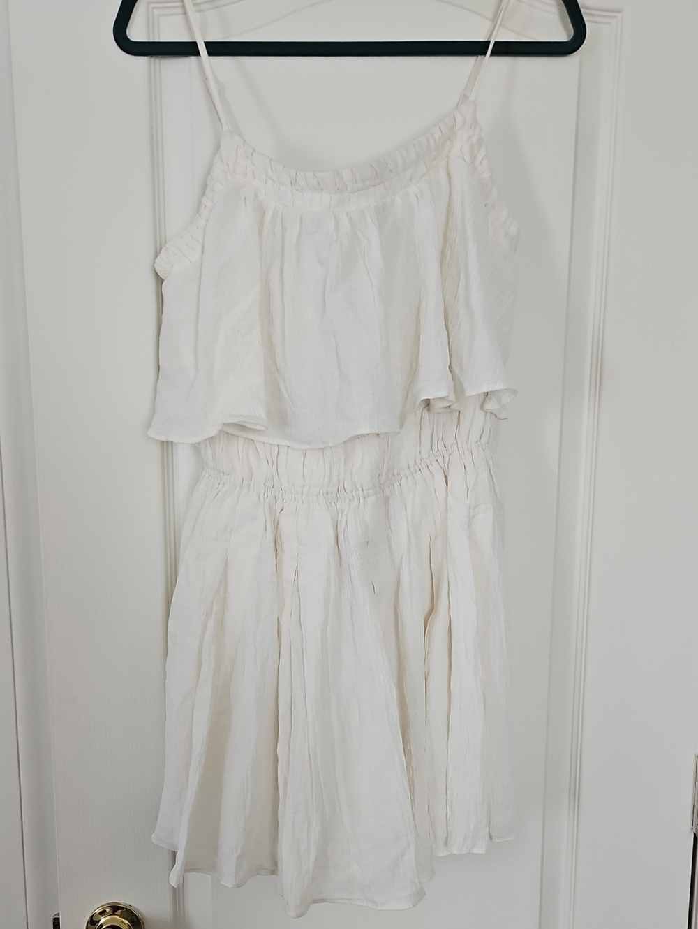 Mustard Seed Cream Ruffle Mini Dress